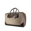 Bolsa de viaje Gucci Gucci Bagage en lona Monogram revestida beige y cuero esmaltado marrón - 00pp thumbnail
