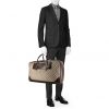 Gucci Gucci Bagage travel bag in beige monogram canvas and brown - Detail D1 thumbnail
