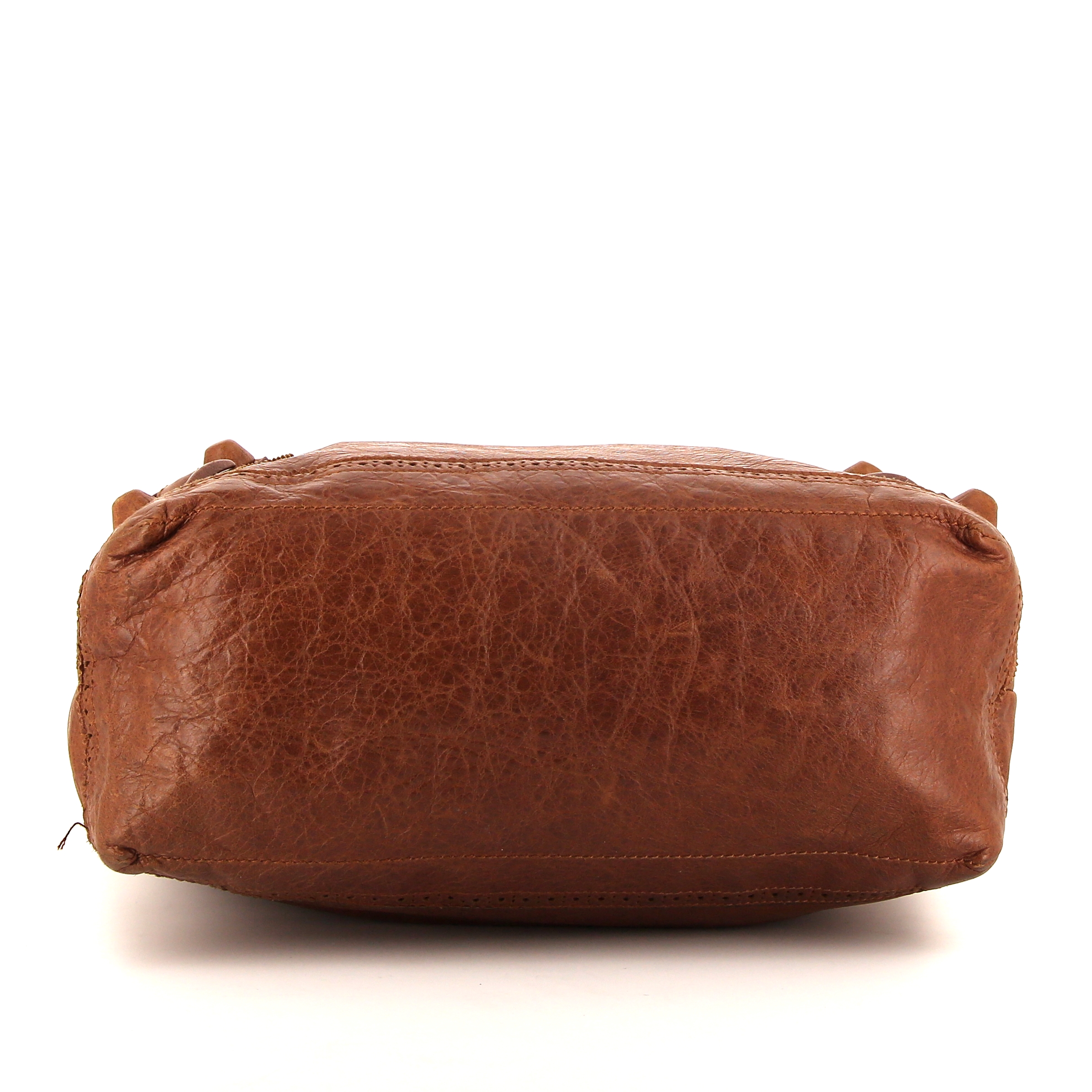 Borsa da spalla o a mano Balenciaga Day in pelle marrone - Detail D4