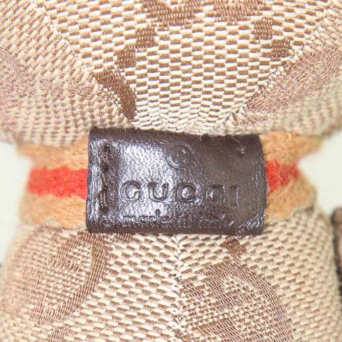 Gucci Teddy Bear in brown and taupe monogram canvas - Detail D1