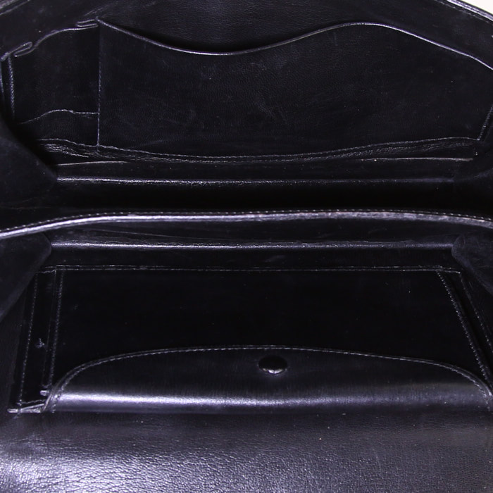 Hermès Quito Ii shoulder bag in black box leather - Detail D2