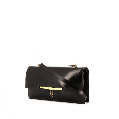 Hermès Palonnier shoulder bag in black box leather