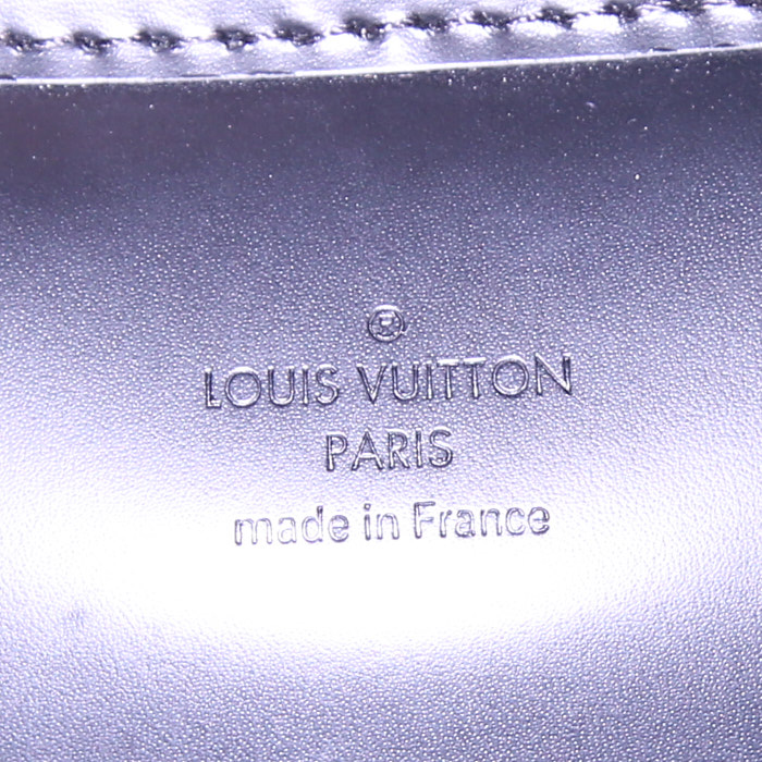 Funda protectora para ropa Louis Vuitton en lona a cuadros y cuero negro - Detail D5