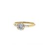 Vintage 1990's solitaire ring in yellow gold and diamonds - 00pp thumbnail