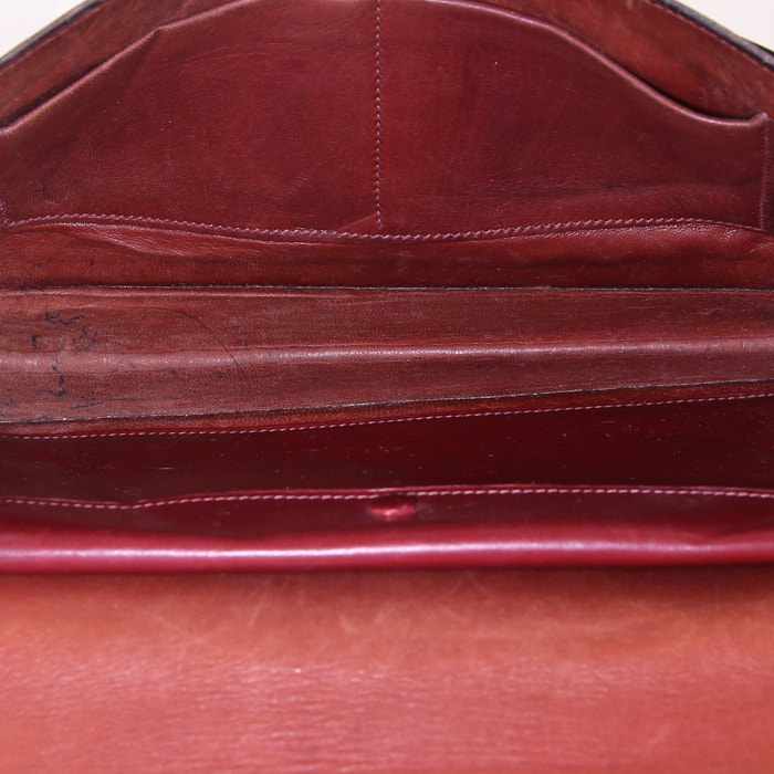 Borsa Hermès Lido in pelle box bordeaux - Detail D3