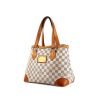 Louis Vuitton Hampstead small model shopping bag in azur damier canvas and natural leather - 00pp thumbnail