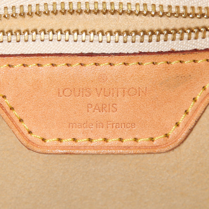 Bolso Cabás Louis Vuitton Hampstead modelo pequeño en lona a cuadros azul celeste y cuero natural - Detail D3