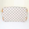 Louis Vuitton Hampstead small model shopping bag in azur damier canvas and natural leather - Detail D4 thumbnail