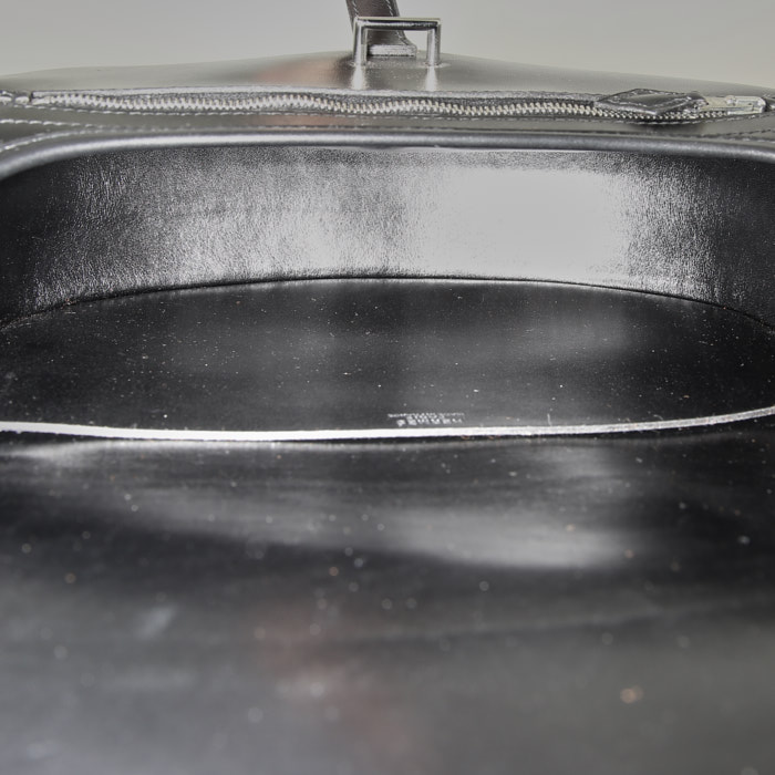 Sac à main Hermes Balle De Golf en cuir box noir - Detail D2