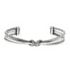 David Yurman Crossover bracelet in silver and diamonds - 00pp thumbnail