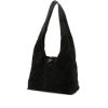 Chanel Vintage shoulder bag in black quilted suede - 00pp thumbnail