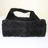 Chanel Vintage shoulder bag in black quilted suede - Detail D4 thumbnail
