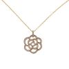 Chanel Camelia medium model necklace in pink gold and diamonds - 00pp thumbnail