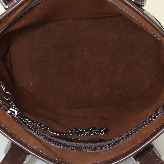 Louis Vuitton Bucket shopping bag in brown epi leather - Detail D2