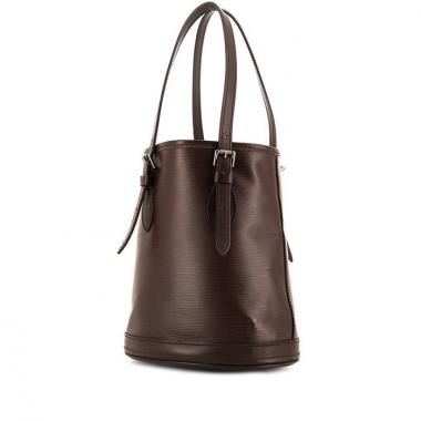 Shopping bag Louis Vuitton Bucket in pelle Epi marrone