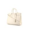 Saint Laurent Sac de jour small model shoulder bag in white grained leather - 00pp thumbnail