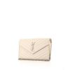 Saint Laurent Wallet on Chain shoulder bag in white quilted grained leather - 00pp thumbnail