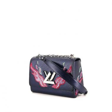 Bolso de mano Louis Vuitton Twist en cuero Epi violeta