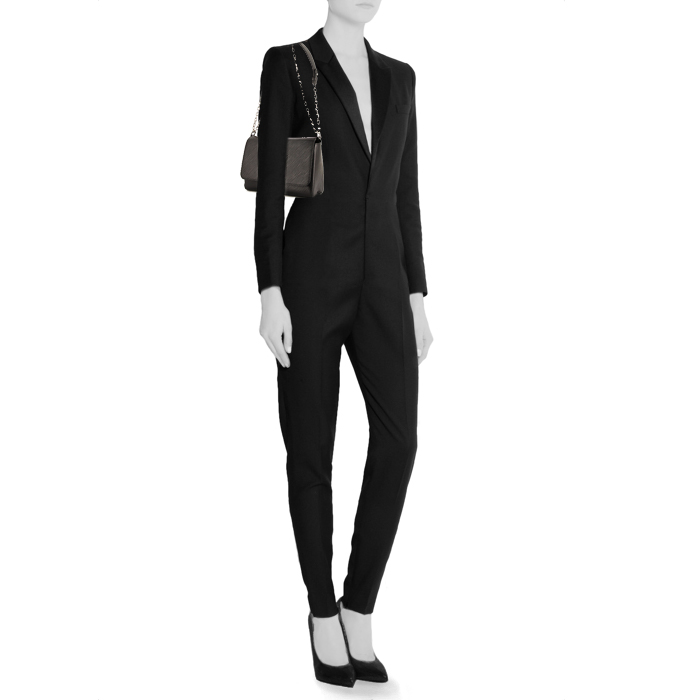 Louis Vuitton Twist shoulder bag in black epi leather - Detail D1