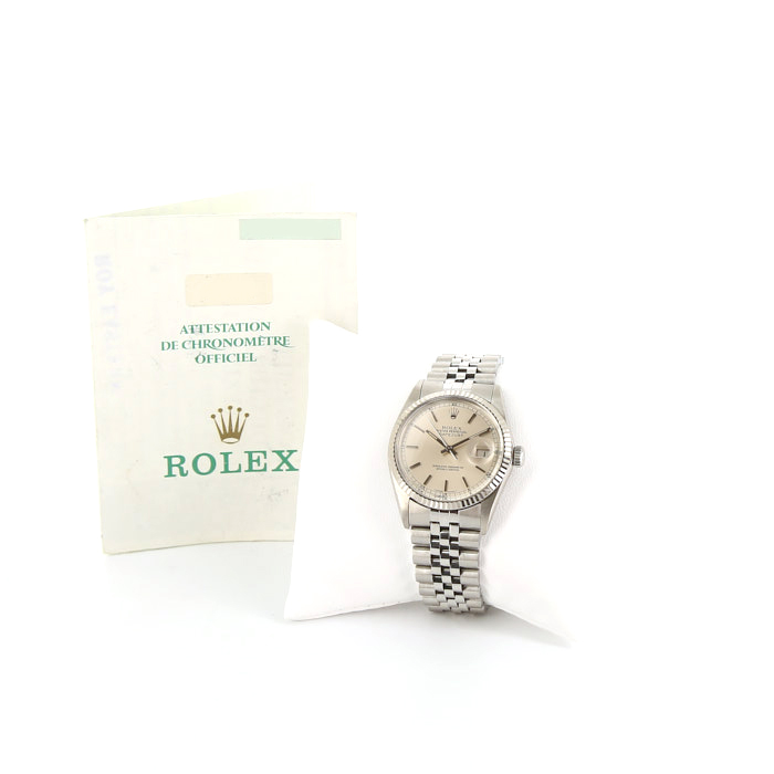 Reloj Rolex Datejust de acero y oro blanco 14k Ref :  16014 Circa  1986 - Detail D2
