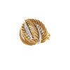 Vintage 1960's boule ring in yellow gold,  platinium and diamonds - 00pp thumbnail