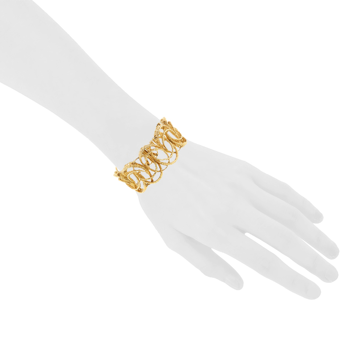 Brazalete época años 80 Vintage en oro amarillo - Detail D1