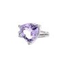 Mauboussin Mes Couleurs à Toi ring in white gold and diamonds and in Rose de France amethyst - 00pp thumbnail