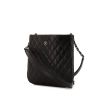 Chanel shoulder bag in black quilted leather - 00pp thumbnail