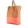 Shopping bag Celine Cabas in pelle bicolore marrone e rosa - 00pp thumbnail
