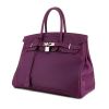 Hermès Birkin 35 cm Ghillies handbag in purple Anemone togo leather and purple Anemone Swift leather - 00pp thumbnail