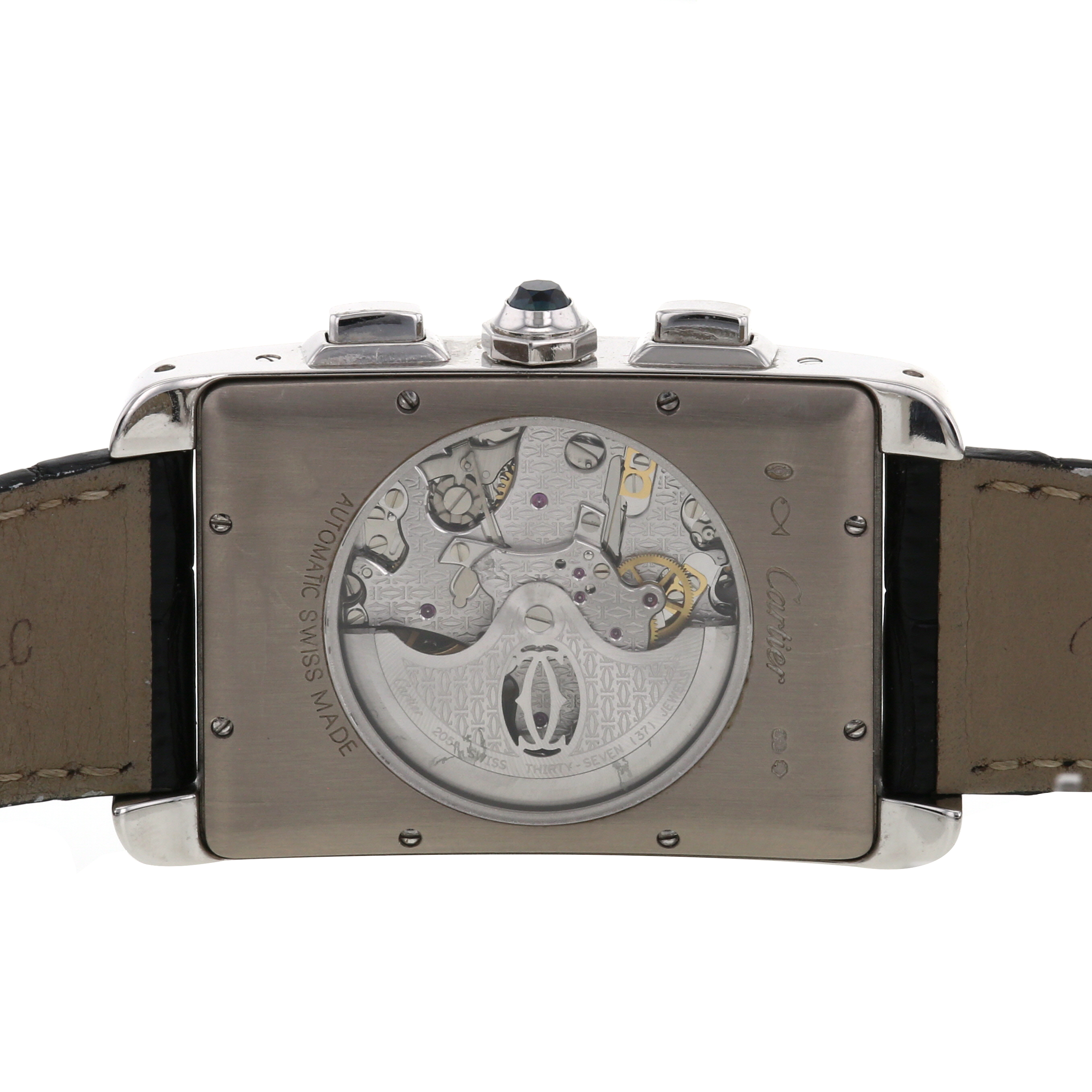 Cartier Tank Américaine watch in white gold Ref:  2894 Circa  2013 - Detail D2