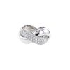 Poiray Tresse large model ring in white gold and diamonds - 00pp thumbnail