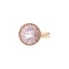 Poiray Fille Cabochon ring in pink gold,  quartz and diamonds - 00pp thumbnail