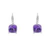 Poiray Fille Antique earrings in white gold,  amethysts and diamonds - 00pp thumbnail
