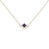 Dior necklace in yellow gold,  lapis-lazuli and pearls - 00pp thumbnail