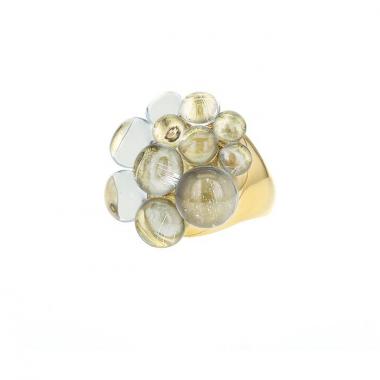 Pomellato Mora ring in yellow gold and aquamarine