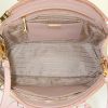 Prada Galleria medium model handbag in varnished pink leather saffiano - Detail D3 thumbnail