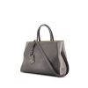 Fendi 2 Jours handbag in grey leather - 00pp thumbnail