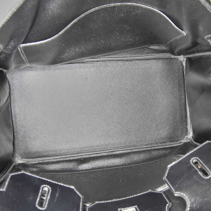 Borsa Hermes Birkin So black 35 cm in pelle box nera - Detail D2