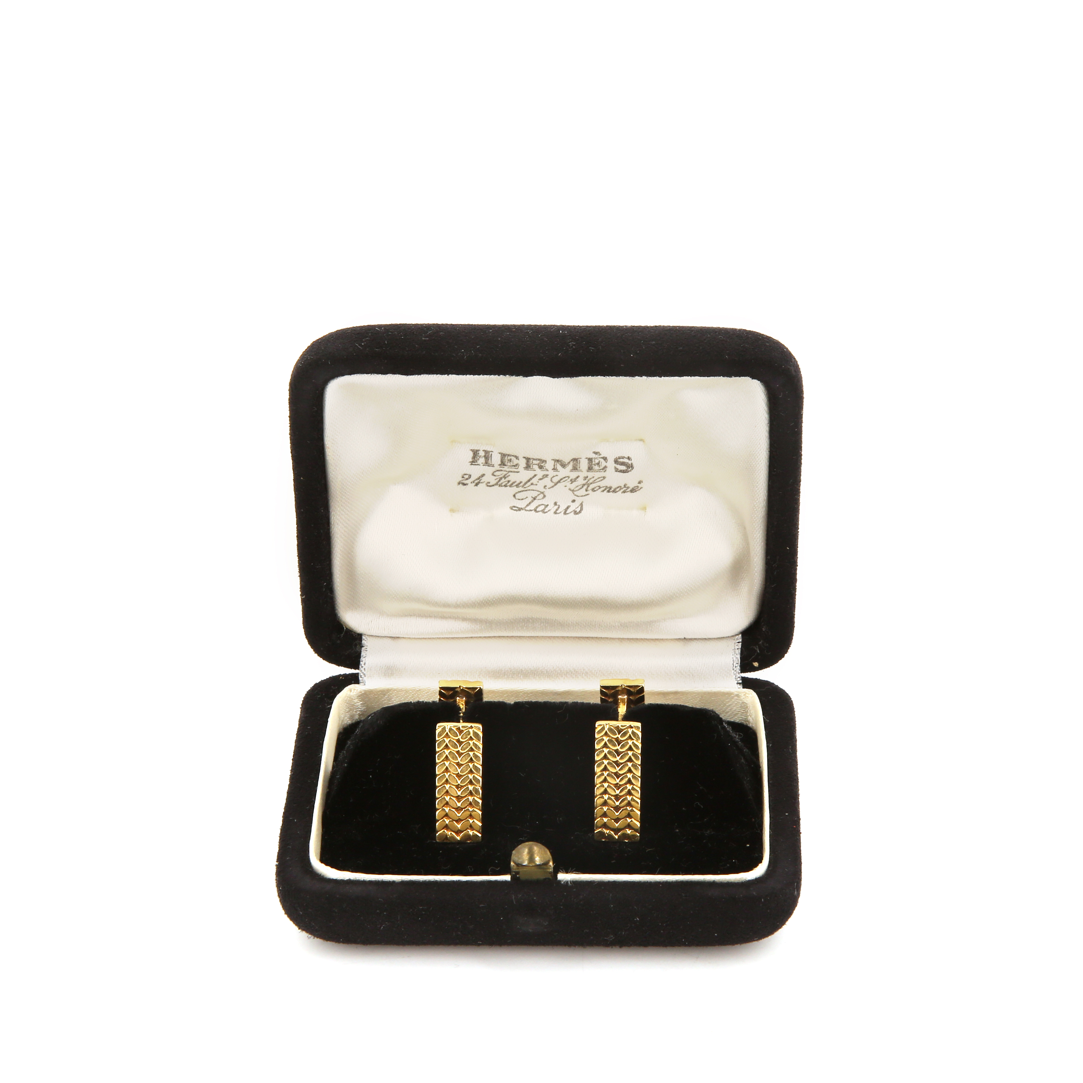Hermès 1980's pair of cufflinks in yellow gold - Detail D2
