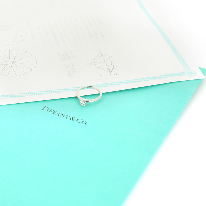 Tiffany & Co Setting ring in platinium and diamond of 0,29 carat - Detail D2