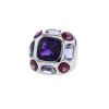 Chanel Baroque large model ring in white gold,  amethysts and tourmaline - 00pp thumbnail