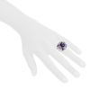 Chanel Baroque large model ring in white gold,  amethysts and tourmaline - Detail D1 thumbnail