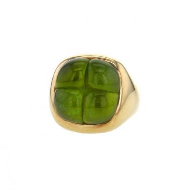 Bague Pomellato Mosaique en or jaune et péridot
