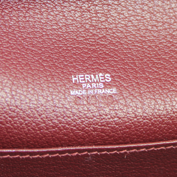 Borsa Hermes in pelle togo bordeaux - Detail D3