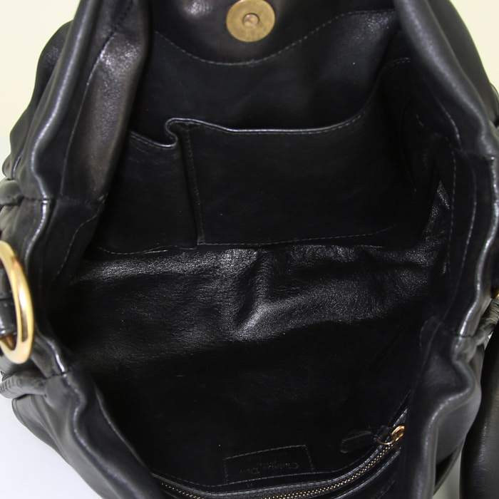 Bolso de mano Dior Libertine en cuero negro - Detail D2