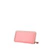 Valentino Garavani Rockstud wallet in pink leather - 00pp thumbnail