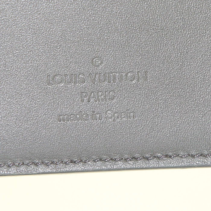 Portafogli Louis Vuitton  Brazza in cuoio con fantasia a scacchi nera - Detail D3