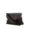 Louis Vuitton Messenger Voyager small model shoulder bag in grey monogram canvas and black leather - 00pp thumbnail
