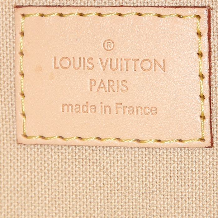 Bolso bandolera Louis Vuitton Favorite en lona a cuadros azul celeste y cuero natural - Detail D4